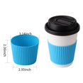 thumbnail image 3 of Funda para taza de café antideslizante de silicona resistente al calor de 5 uds colores surtidos, taza de botella de vidrio reutilizable resistente Sincero Hogar, 3 of 5