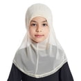 thumbnail image 6 of CPNG Instant Hijab Scarf Kids Full Neck Cover Head Scarf Headwear Pre-teen Headscarf One Piece Junior Muslim Hijab Cap Long Scarf Wrap Islamic Turban Headwrap, 6 of 9