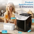thumbnail image 3 of EDX Countertop Ice Maker, 26 lbs in 24 Hrs, 9 Ice Cubes Ready in 6 Mins, Self-Cleaning, with Basket & Scoop, For Home, Camping, Black, 3 of 8