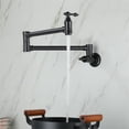 thumbnail image 2 of Cfowner Pot Filler Folding Faucet, Wall Mount Kitchen Faucet for Living Room Bar, Matte Black, 2 of 8
