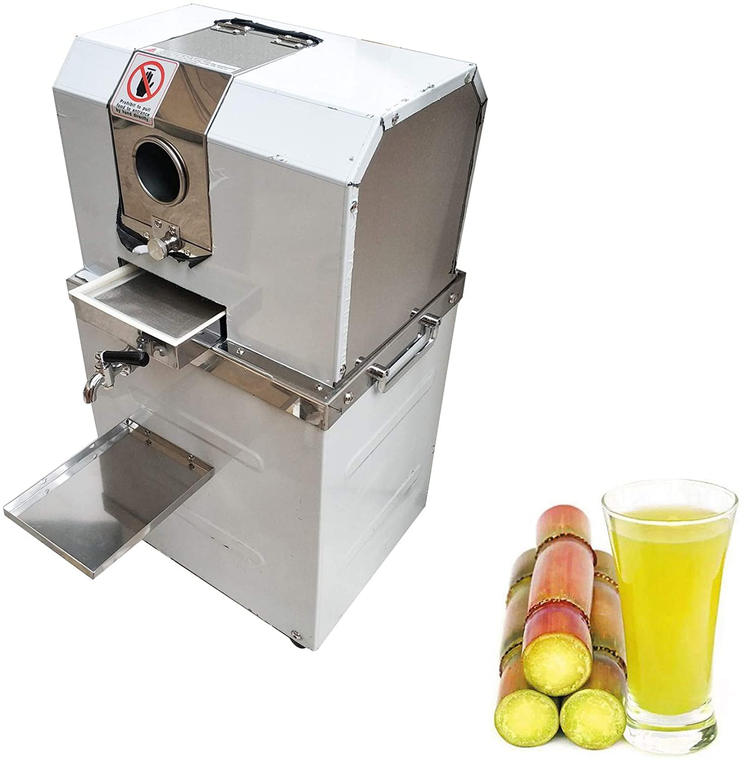 TECHTONGDA Electric Sugar Cane Press Juicer 304 Stainless Steel Grind