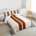 thumbnail image 3 of Homewish Geometric Stripes Full Size Comforter Sets 3-Piece for Teens Boys Girls,Vintage Aesthetic Bedding Comforter Set,Minimalist Retro Vintage Lightweight Bedding Sets,Microfiber Bedroom Decor, 3 of 8