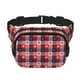 thumbnail image 1 of Fotbe Heart Plaid Cangurera Cuadrada con Estampado de Doble Capa, Bolsa de Cintura Ajustable Mini para Hombres y Mujeres, 1 of 9