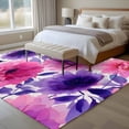 thumbnail image 4 of Large Area Rugs for Living Room Bedroom, Watercolor Floral 6'x9' Rug Washable Carpet Runner Indoor Outdoor, Spring Flowers Botanical Vintage Non Slip Floor Mats Rug for Kitchen, Playroom, 4 of 8