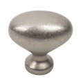thumbnail image 2 of Century Hardware Glacier Collection 1-3/8" Dia. Zinc Die Cast Oval Knob - Dull Satin Nickel, 2 of 4