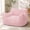 Pink, variant on LaoGeoRon Bean Bag Chair with Footrest, High-density Shredded Foam-filled Bean Bag Sofa with Armrests, Removable and Washable Cover, Suitable for Living Rooms and Bedrooms, Gray