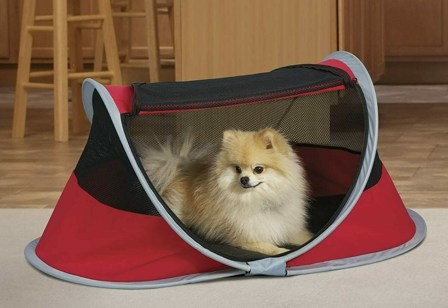 Folding Soft Dog Crate Pet Kennel Crate- Pop-up Bed Indoor & Outdoor Pet House Cot Portable -Great for Travel