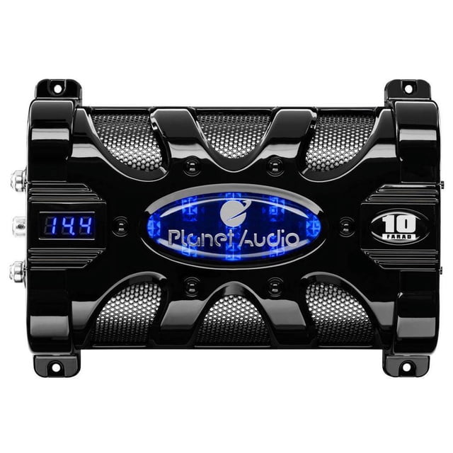 Planet Audio PC10F 10 Farad 20V Digital LED Car Audio Power Capacitor Cap