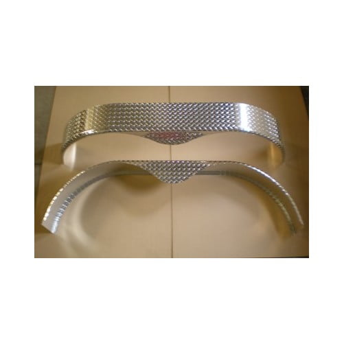 Vintage Flat Top Diamond Plate Aluminum Trailer Fenders 2