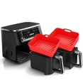 thumbnail image 1 of Doublures en Silicone pour Friteuse à Air Chaud, 2 Pcs Doublures Réutilisables en Silicone pour Friteuse à Air Carrées, Accessoires de Four pour Friteuses à Air Sûrs pour les Aliments, Remplacement du Papier Parchemin Inflammable, Casseroles de Plaque de Cuisson en Silicone, 1 of 6