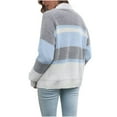 thumbnail image 4 of Lilgiuy Women's Striped Loose Knit Cardigan Sweater Jacket Women's Autumn And Winter Fashion 2022 Spring Winter, 4 of 5