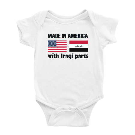 

Made In America With Iraqi Parts Cute Baby Clothing Bodysuits For Boy Girl