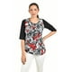 thumbnail image 1 of Blusa con estampado floral Roman Fashion /Juvenil, 104 (Rojo) rojo CH, 1 of 4