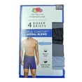 thumbnail image 2 of Fruit of the Loom  4-Pk Men's Premium Coolzone True Comfort Boxer Briefs Medium, Black / Gray, 2 of 9