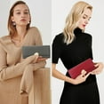 thumbnail image 7 of Trifold Wallet Women, Clutch Wallet with PU Leather Zip Pocket Large Capacity Ideal Accessory for Gifts, Everyday Life and Business Occasions（khaki）, 7 of 7