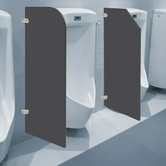 Modern Black Urinal Divider, Sleek Melamine-Treated Surface with Smooth Edges, Firm Structure for High-Traffic Toilets, Ideal for Hotels, Bars, and Theaters