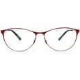 thumbnail image 2 of Tango Optics Metal Cateye Optical Eyeglasses Frame Flexible Stainless Steel Red For Prescription Lens -, 2 of 6