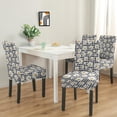 thumbnail image 3 of Chair Covers for Dining Room Set Of 4 Spandex Super Fit Stretch Removable Washable Kitchen Chair Slipcovers for Home Party Hotel Wedding Ceremony, Universal Size (daisy), 3 of 5