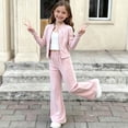 thumbnail image 4 of Toddler Girls Summer Sportswear Set 1-12Y, Breathable Long Sleeve Zip Jacket High Waist Yoga Trousers 2 Piece Outfit Pink 1 Years, 4 of 7