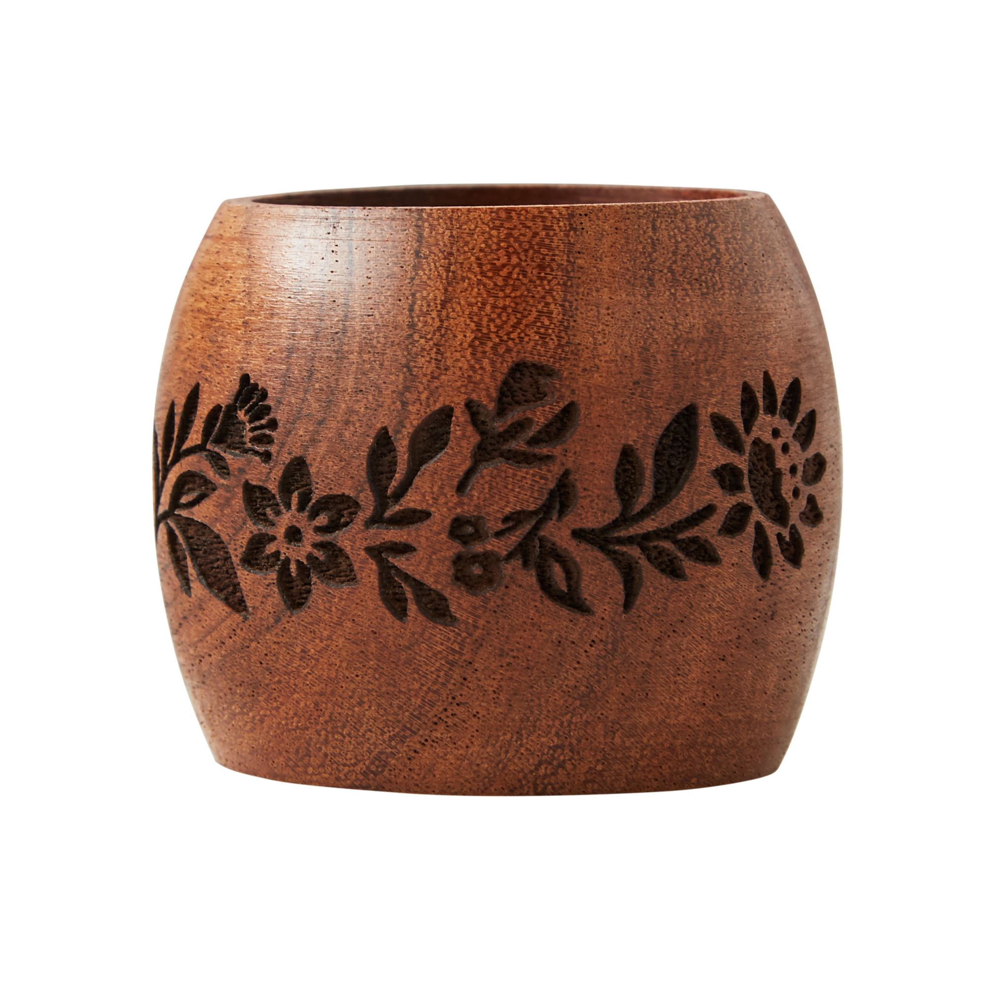 The Pioneer Woman Etched Wood Napkin Rings, Natural, 1.5" x 2", Set of 4