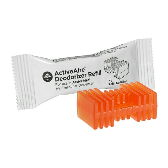 Georgia-Pacific 48251 GP ActiveAire Sunscape Deodorizer Refill, 1" Width x 1.75" Depth x 0.75" Height, Yellow (Pack of 12)