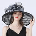 thumbnail image 4 of Kcolen Women Tea Party Hats Elegant Women's Wide Brim Sun Hat for formal Events Wedding Guest and Garden Tea Party Occasions, 4 of 4