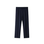 Mens Stretch Dress Pants Flat Front Business Casual Pants Classic Fit Lightweight, Navy Blue
