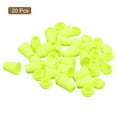 thumbnail image 3 of Unique Bargains 20Pack Plastic Cord Lock Bell End Stopper Cord End Lock Rope Fastener, Bright Green, 3 of 5
