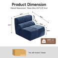 thumbnail image 2 of Miekor Furniture Luxury Bouclé Teddy Fleece Single Sofa Chair, Ergonomic Compress Accent Chair, Cloud-Soft Lounge Sofa for Living Room, Bedroom, Office & Small Apartment No.7502, 2 of 8