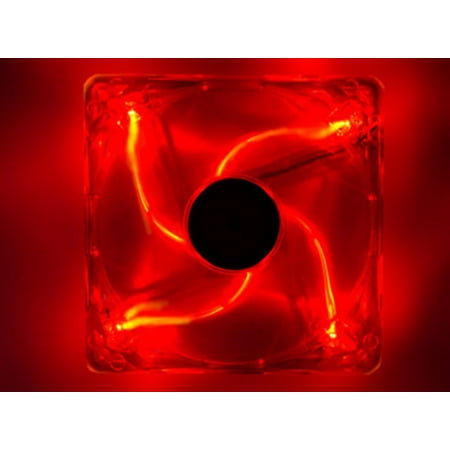 Autolizer 80mm Red LEDs Cooling Fan for Computer PC Cases, CPU Coolers and Radiators