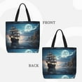 thumbnail image 2 of Easygdp Moonlit Sea Sailboat Bolsa Tote para Mujer, Bolso de Hombro para Trabajo, Playa, Viajes, Compras y Supermercado, 2 of 7