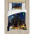 thumbnail image 3 of Ambesonne New York Midtown Skyline in Evening Duvet Cover Set, 3 of 3