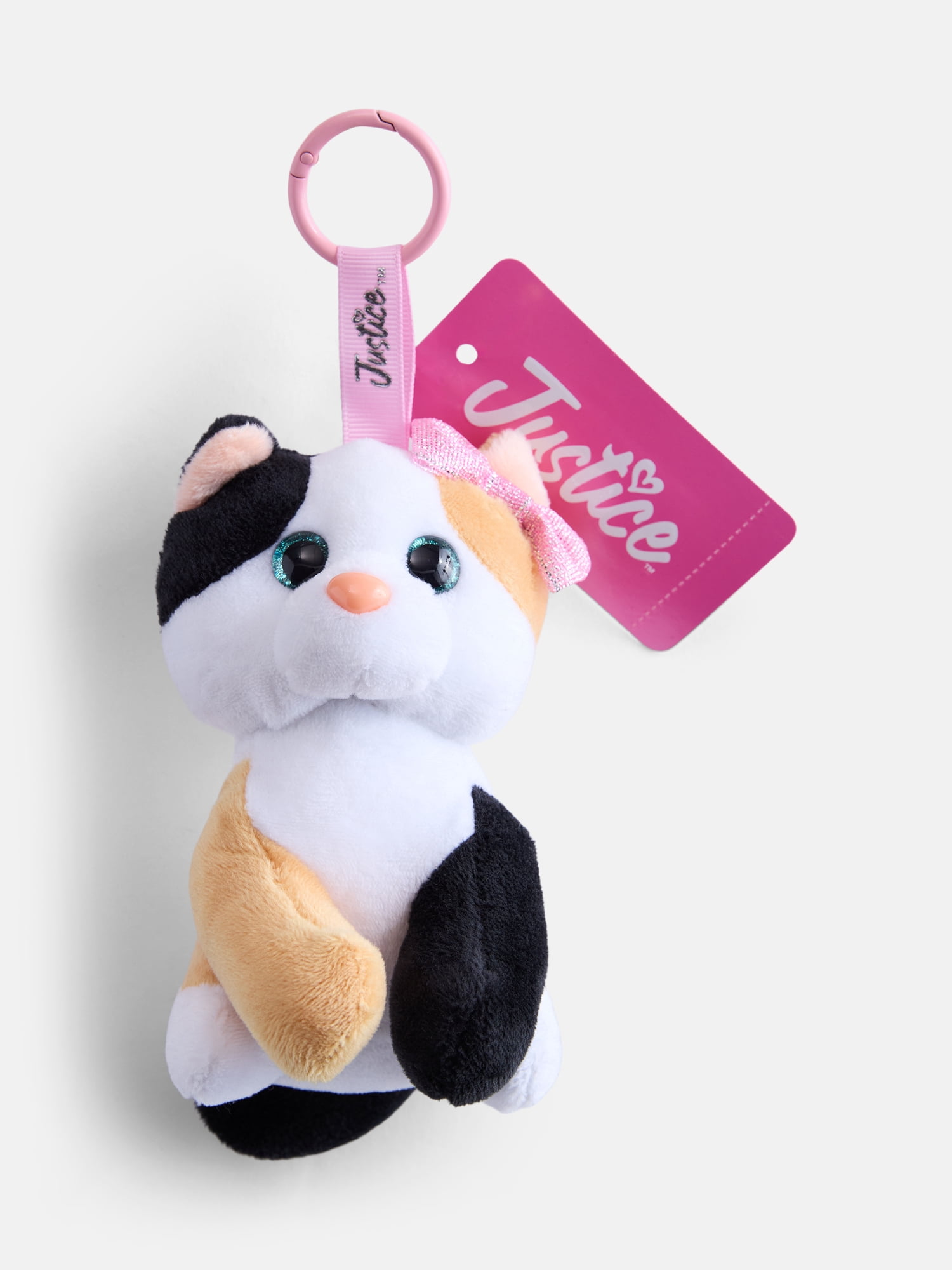 Justice Girls Plush Animal Bag Charm, Cat