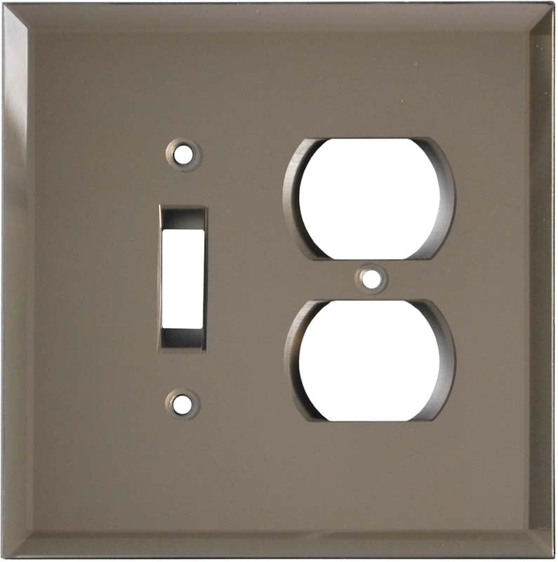 Glass Mirror Bronze Tint Combination 1 Toggle/Outlet Cover Plates
