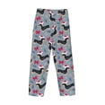 thumbnail image 3 of Lsque Christmas Hat Dachshund Print Men's Pajama Pants, Lounge Pant - Comfortable Home Wear,Elastic Waistband, Stylish Design-X-Large, 3 of 9