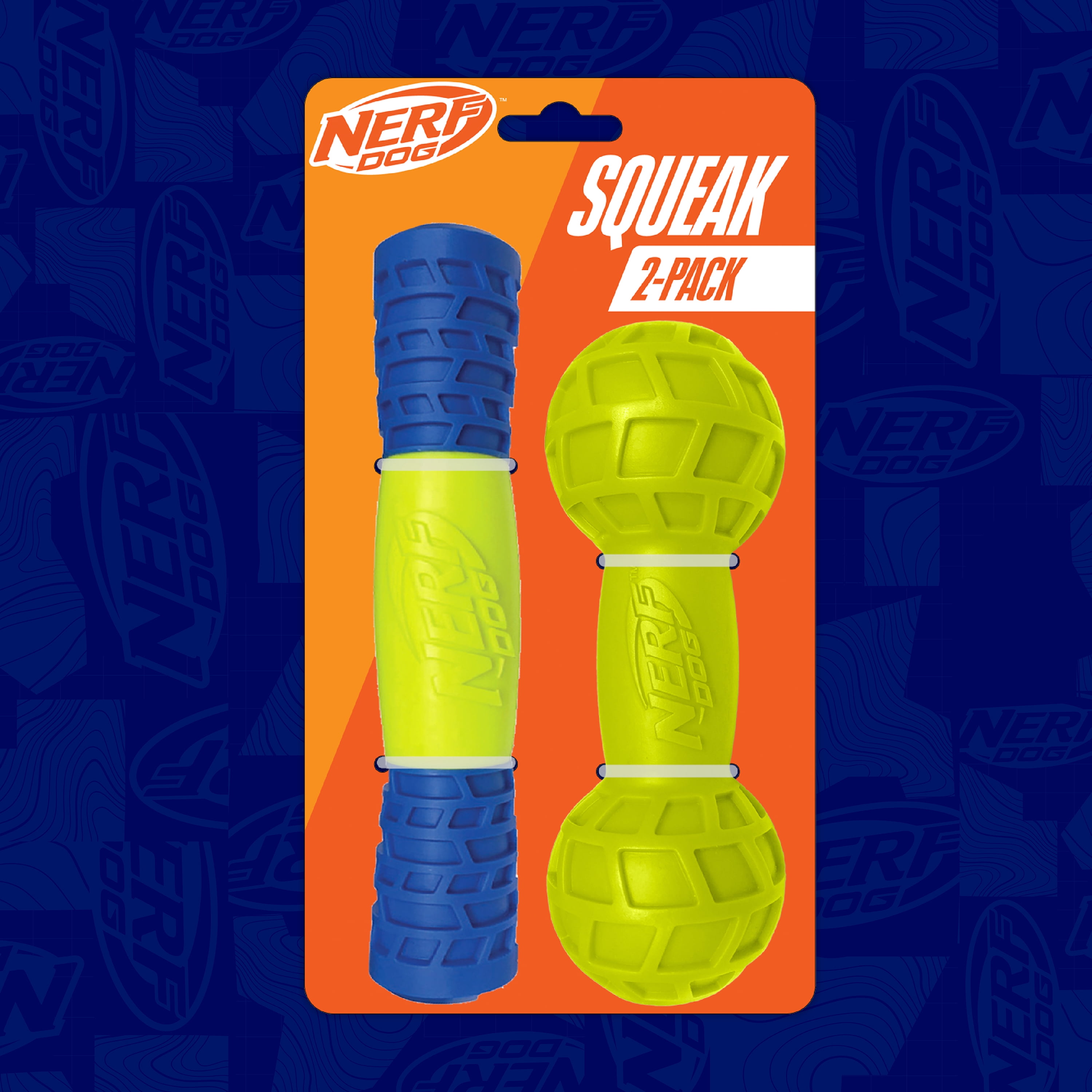 Nerf Dog TPR Squeak Bars Variety, 2 Pack