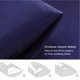thumbnail image 3 of Funda de almohada de seda satinada Astarin para el cabello, tamaño king, color azul oscuro, paquete de 2 fundas de almohada de satén con cierre de sobre, 50 x 91 cm, 3 of 7