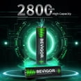 thumbnail image 2 of Baterías recargables Bevigor AA 2800 mAh 1.2 V Ni-MH 16 unidades, 2 of 7