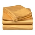 thumbnail image 2 of BNM Egyptian Cotton 530 Thread Count Sheet Set, Twin XL Size, Gold, 2 of 5