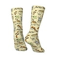 thumbnail image 5 of Uemuo Cartoon Dinosaurs Pattern Women's Crew Socks, Soft Durable Breathable Moisture-Wicking with Odor Control Cotton socks, 5 of 9