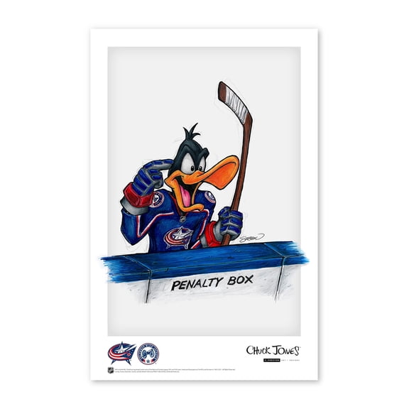 Columbus Blue Jackets 11'' x 17'' Daffy Duck Art Poster