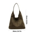 thumbnail image 3 of kkbbma Under $1 Tote Bags For Women - Tote Bags For Women Work Bags Suede Slouchy Bag Handbag Office Tote Handbag Brown Suede Bag Tote Bag For Women Suede Shoulder Bag For Work Handle, 3 of 6