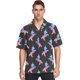 thumbnail image 3 of Camisas hawaianas para hombre, de manga corta, con estampado 3D de animales, camisa de playa Aloha, camisas informales de verano de gran tamaño con botones, 3 of 5
