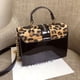 thumbnail image 4 of Bolsos de hombro de piel sintética con estampado de leopardo para mujer, bolsos cruzados con cadena en color negro y burdeos, bolsos tipo bandolera de moda para niña, 4 of 5
