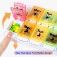 thumbnail image 4 of Medicine pill organizer 7 Day AM/PM, Easy Fill & Open Medication Organizer Vitamin Reminder Holder Day and Night, 4 of 7