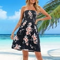 thumbnail image 2 of Spring Dresses Women Summer Fashion Off Shoulder Strapless Sleeveless Top Dress Solid Color Summer Beach Cover Up Flowy Midi Sundress High Waist Midi Beach Dresses, 2 of 7