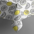 thumbnail image 5 of Yellow Lemon Fruit Slices White Pattern Square Tablecloth,Waterproof Square Table Cover,Wipeable Spillproof Washable Table Cover for Home Kitchen Party Decor 60"x60"(152x152cm), 5 of 6