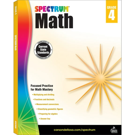 Pre-Owned Spectrum Math Workbook, Grade 4: Volume 5 (Paperback) 1483808726 9781483808727