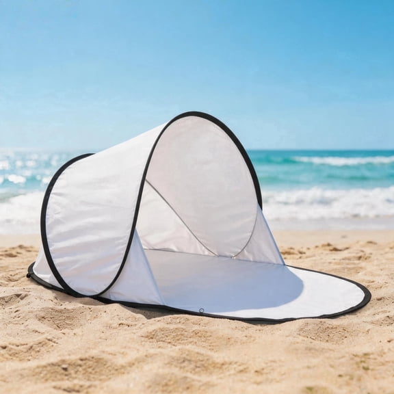 KONGTU White Beach Tent, 1‑Person UV Sun Protection Portable Foldable Sun Shade for Beach Camping Outdoor