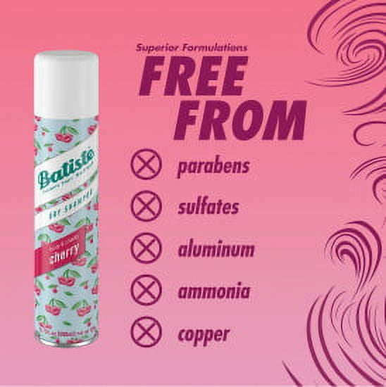 Batiste Dry Shampoo Cherry (4 pack) 6.73 oz / 200 ml EACH Bottle